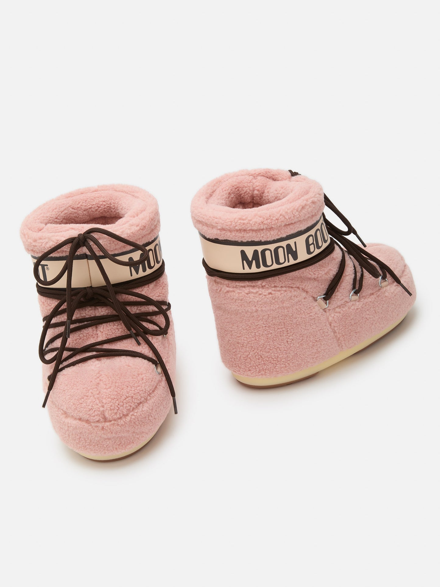 MOON BOOT ICON LOW PINK FLEECE BOOTS