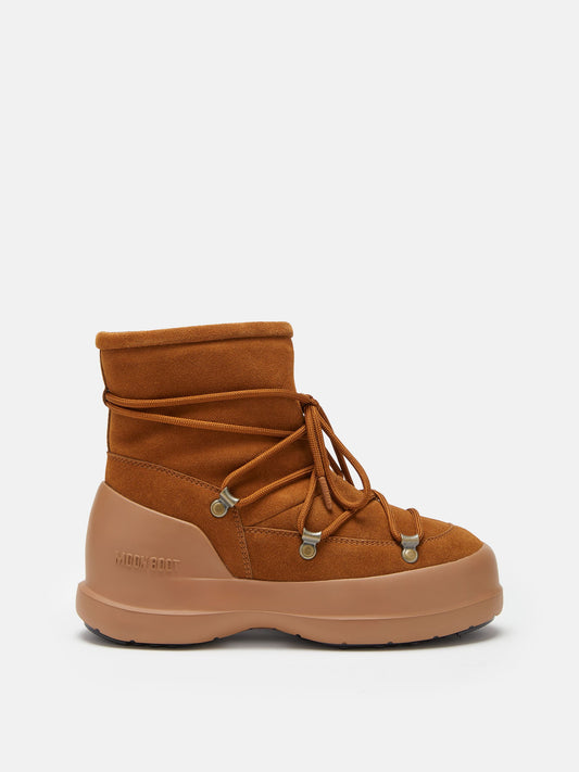 MOON BOOT LUNA BROWN SUEDE BOOTS