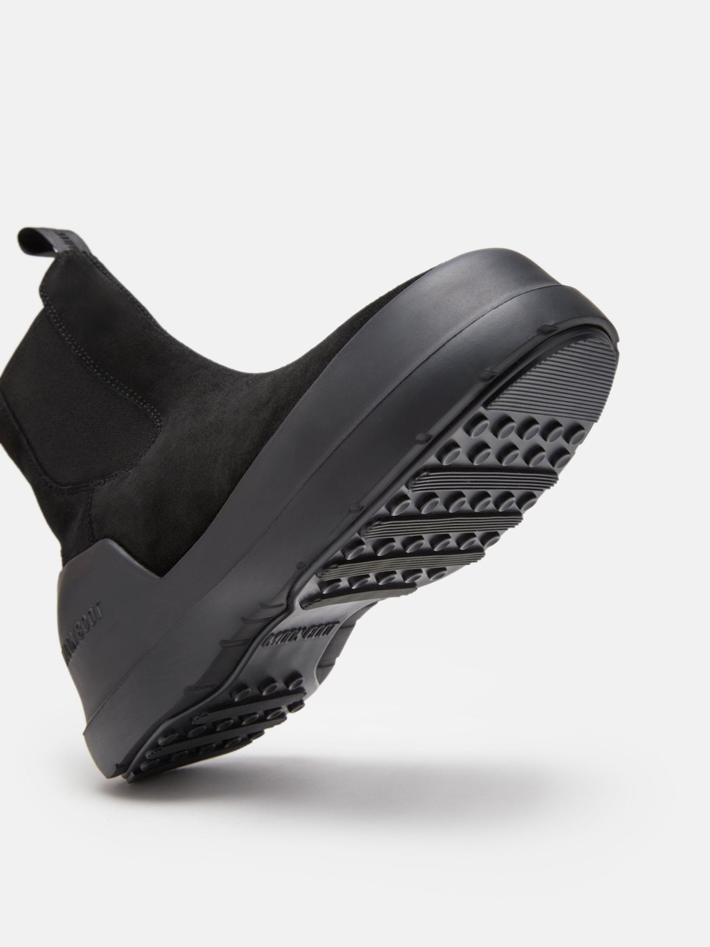 MOON BOOT LUNA BLACK SUEDE CHELSEA BOOTS