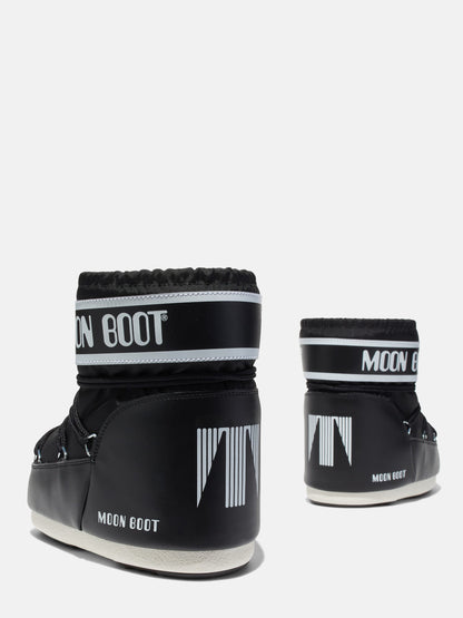 MOON BOOT ICON LOW BLACK NYLON BOOTS