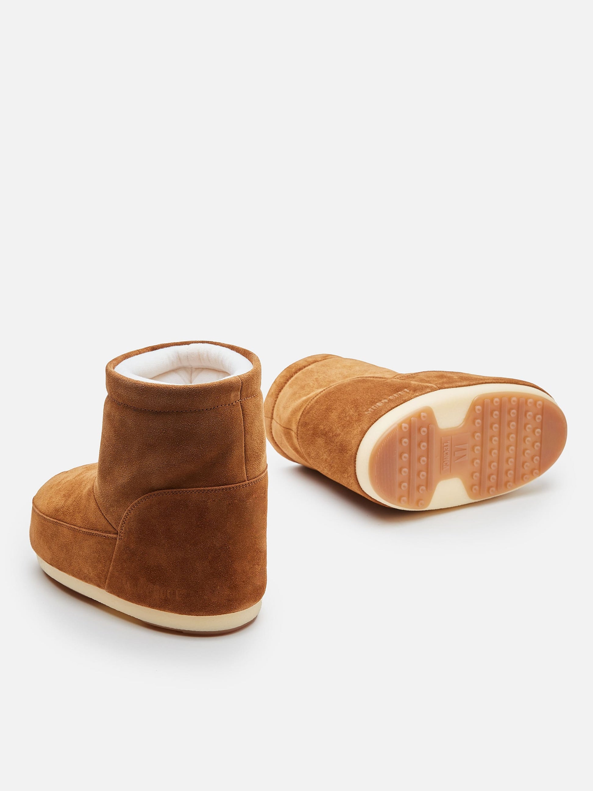 MOON BOOT NO LACE TAN SUEDE BOOTS