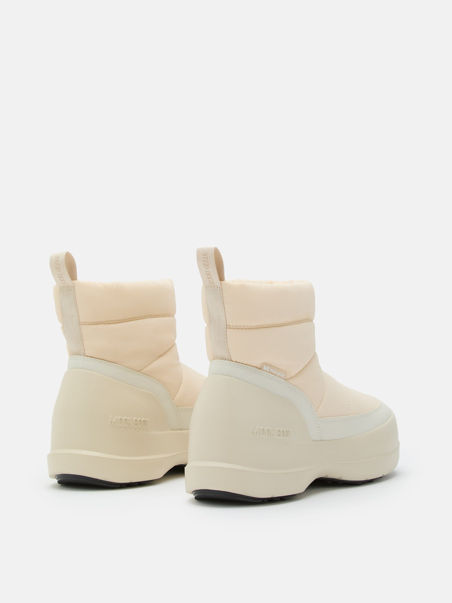 MOON BOOT MEZZALUNA PUFFY CREAM BOOTS