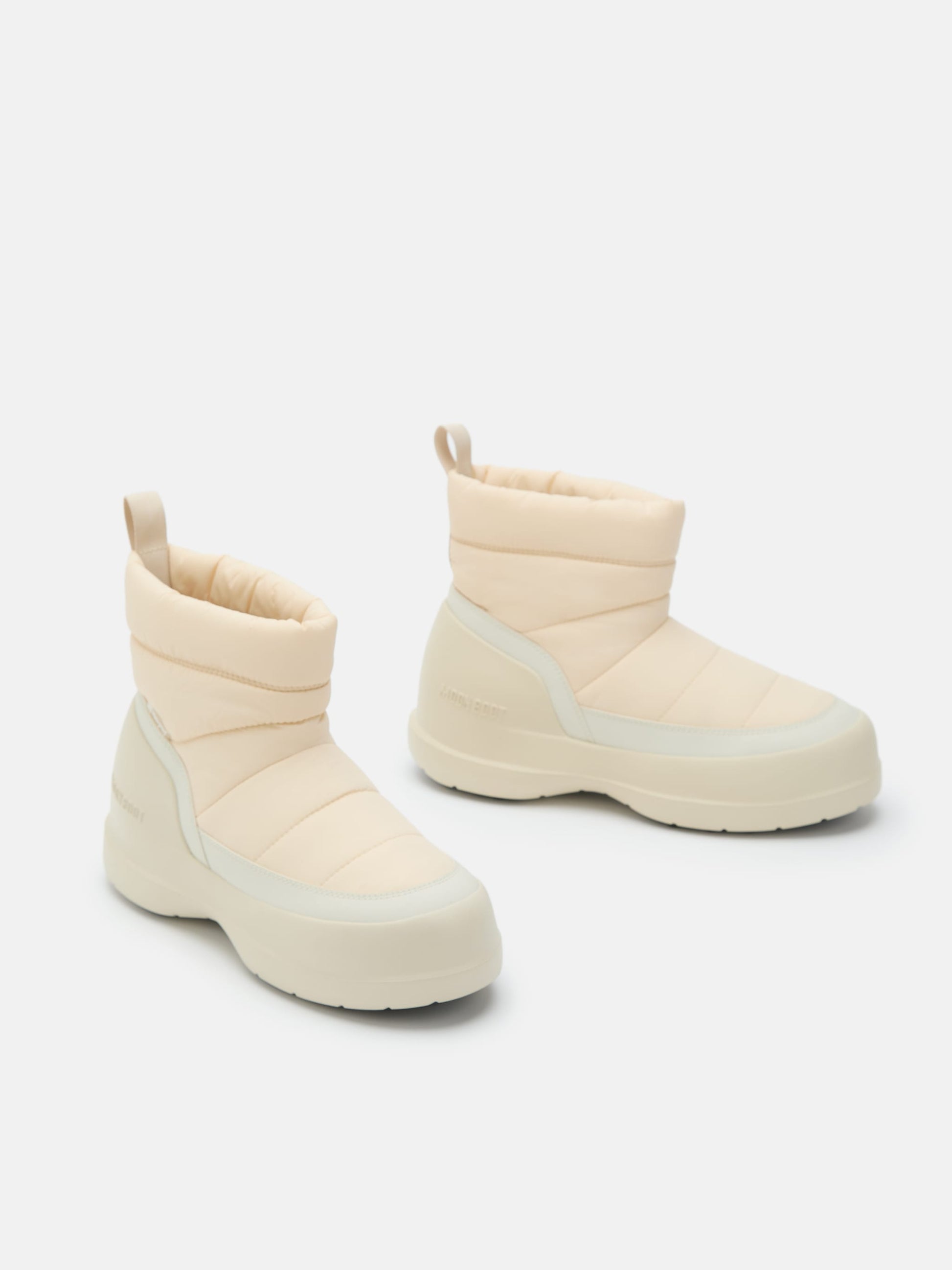 MOON BOOT MEZZALUNA PUFFY CREAM BOOTS