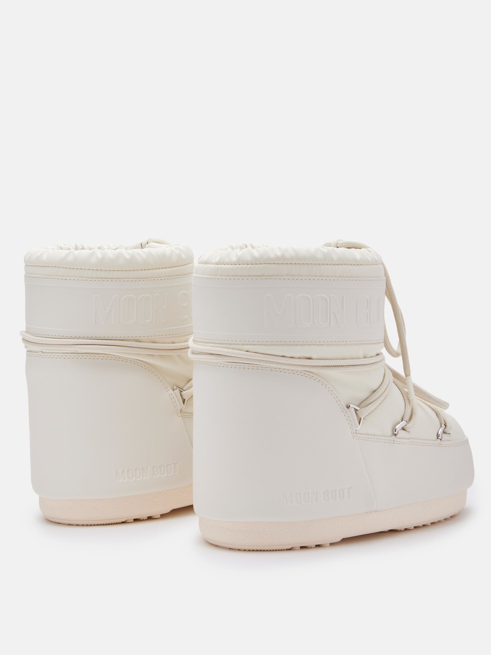 MOON BOOT ICON LOW CREAM RUBBER BOOTS