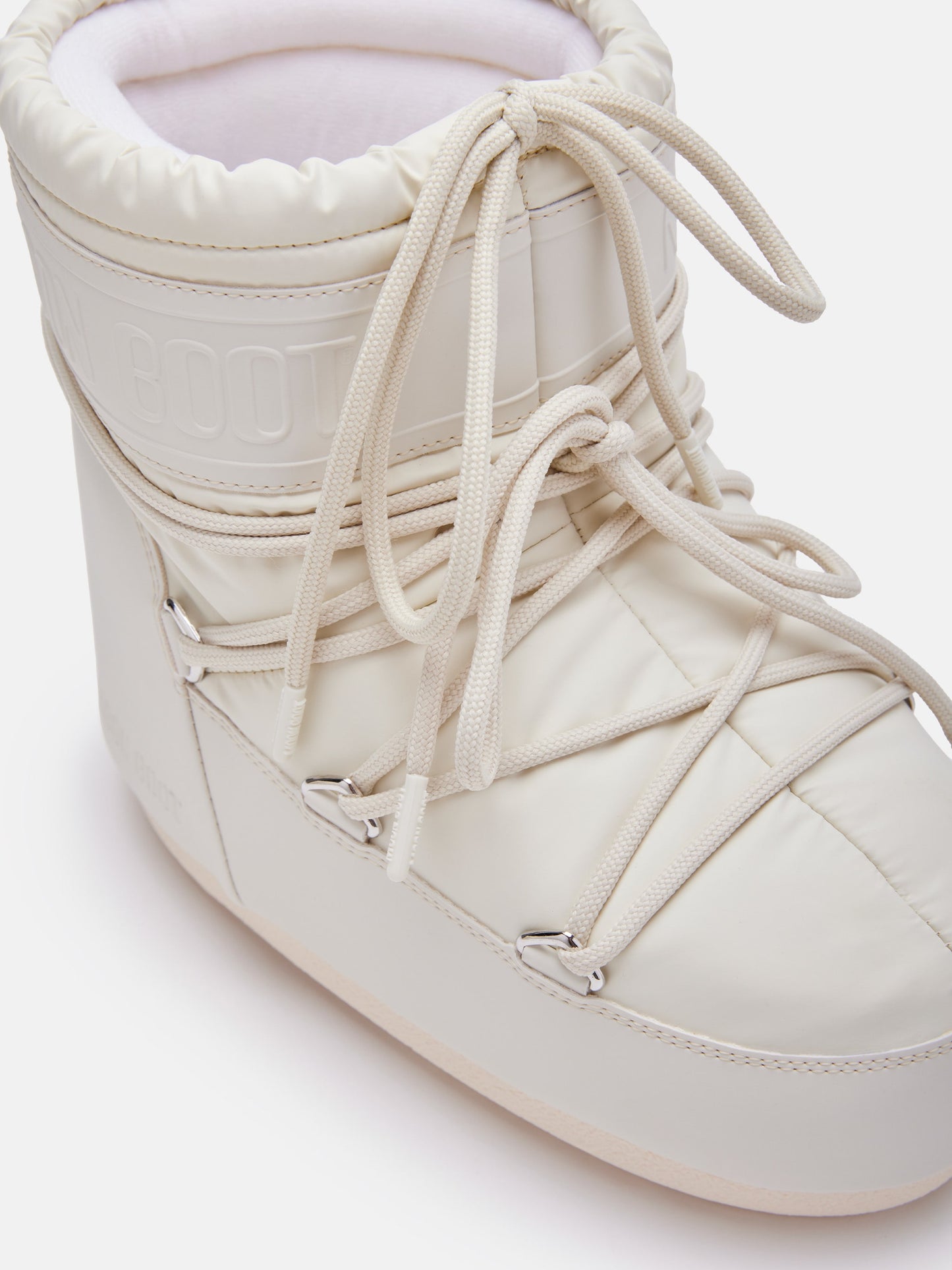 MOON BOOT ICON LOW CREAM RUBBER BOOTS