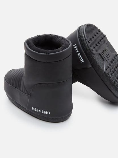 MOON BOOT NO LACE BLACK RUBBER BOOTS
