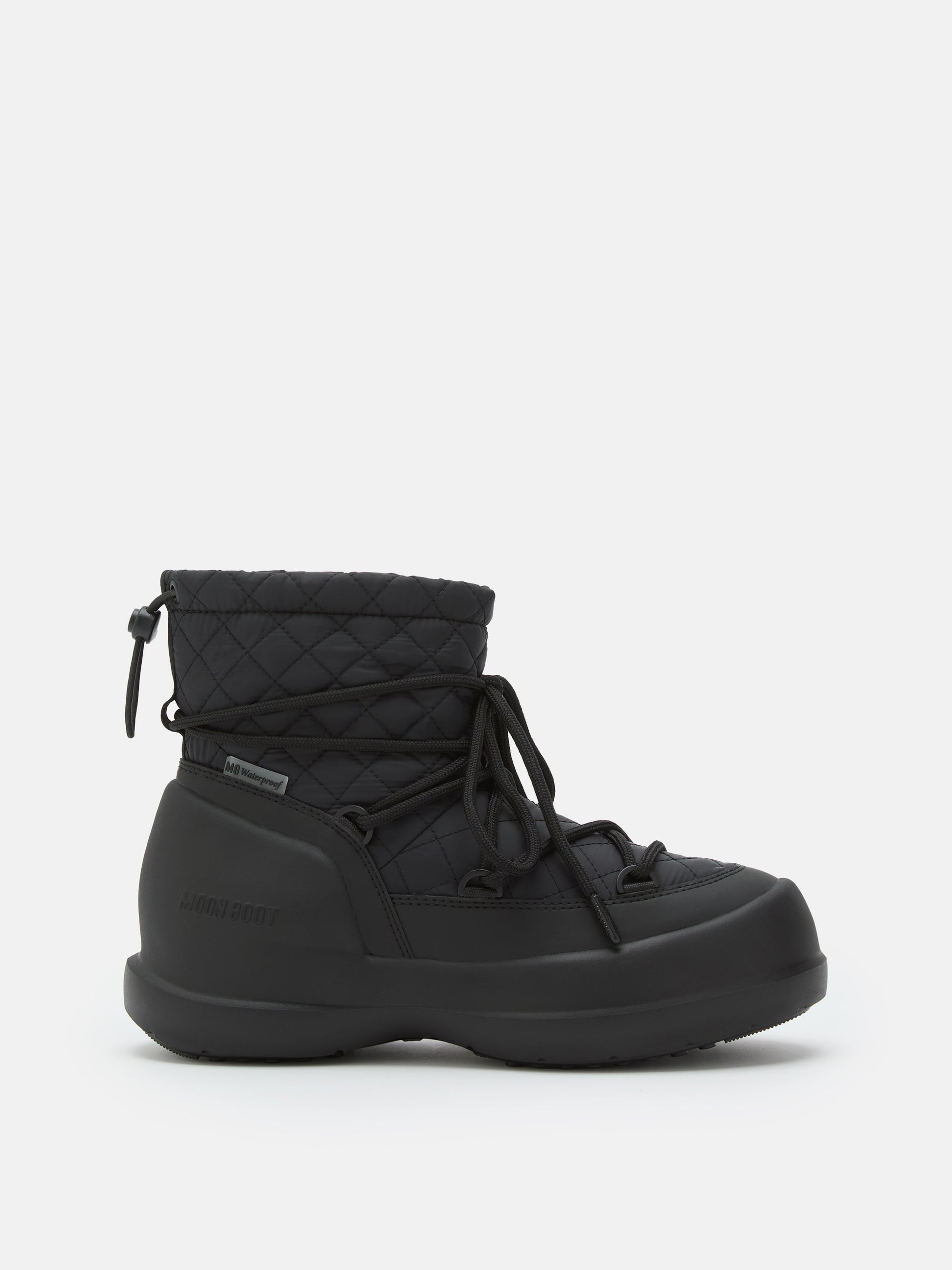MOON BOOT MEZZALUNA MID BLACK QUILTED BOOTS