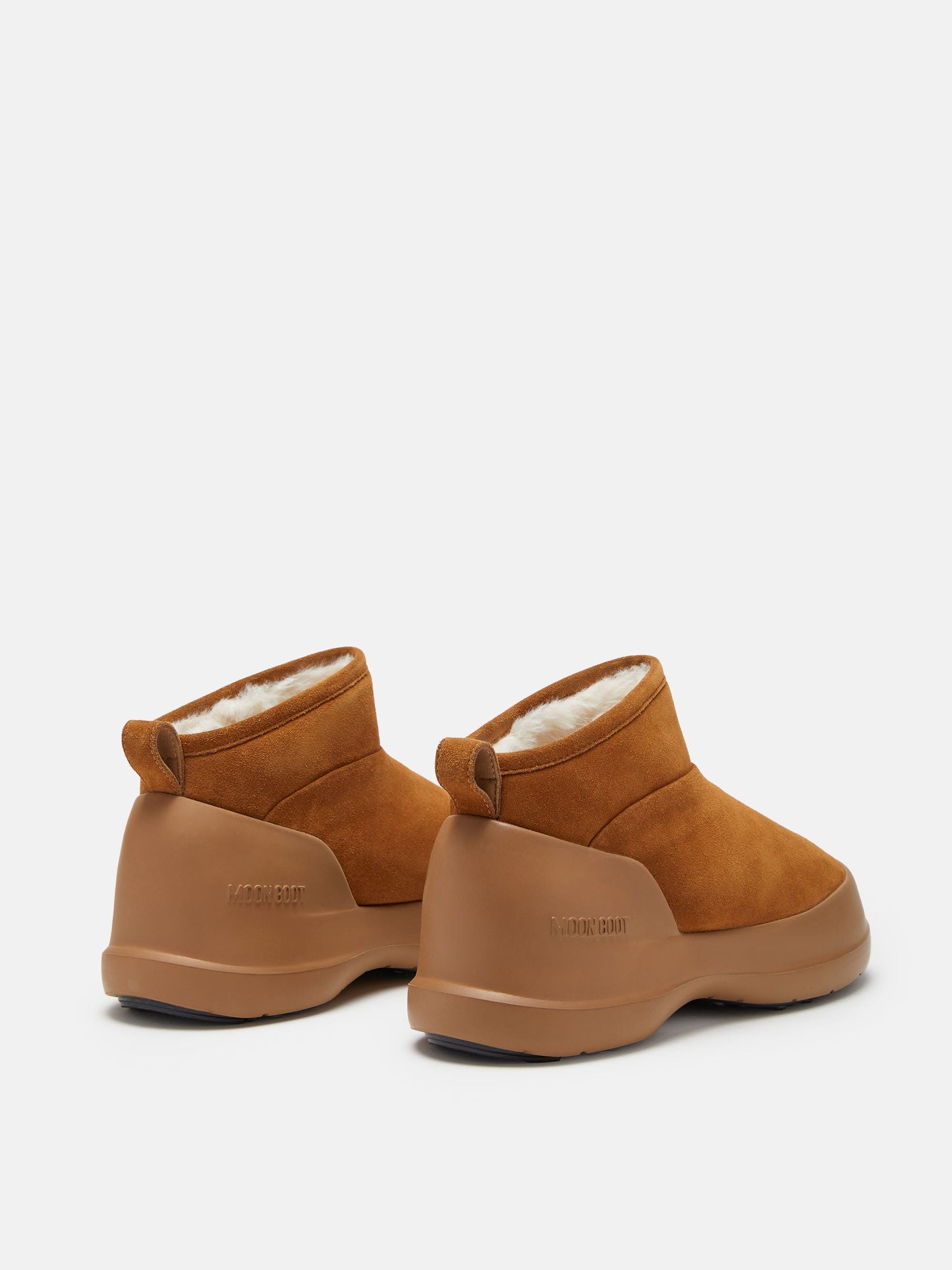 MOON BOOT MEZZALUNA BROWN SUEDE LOW BOOTS