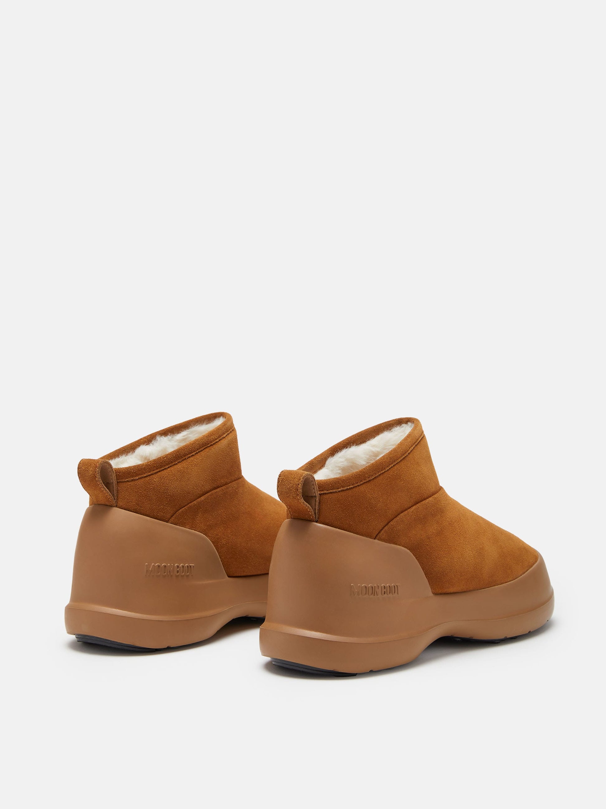 MOON BOOT MEZZALUNA BROWN SUEDE LOW BOOTS