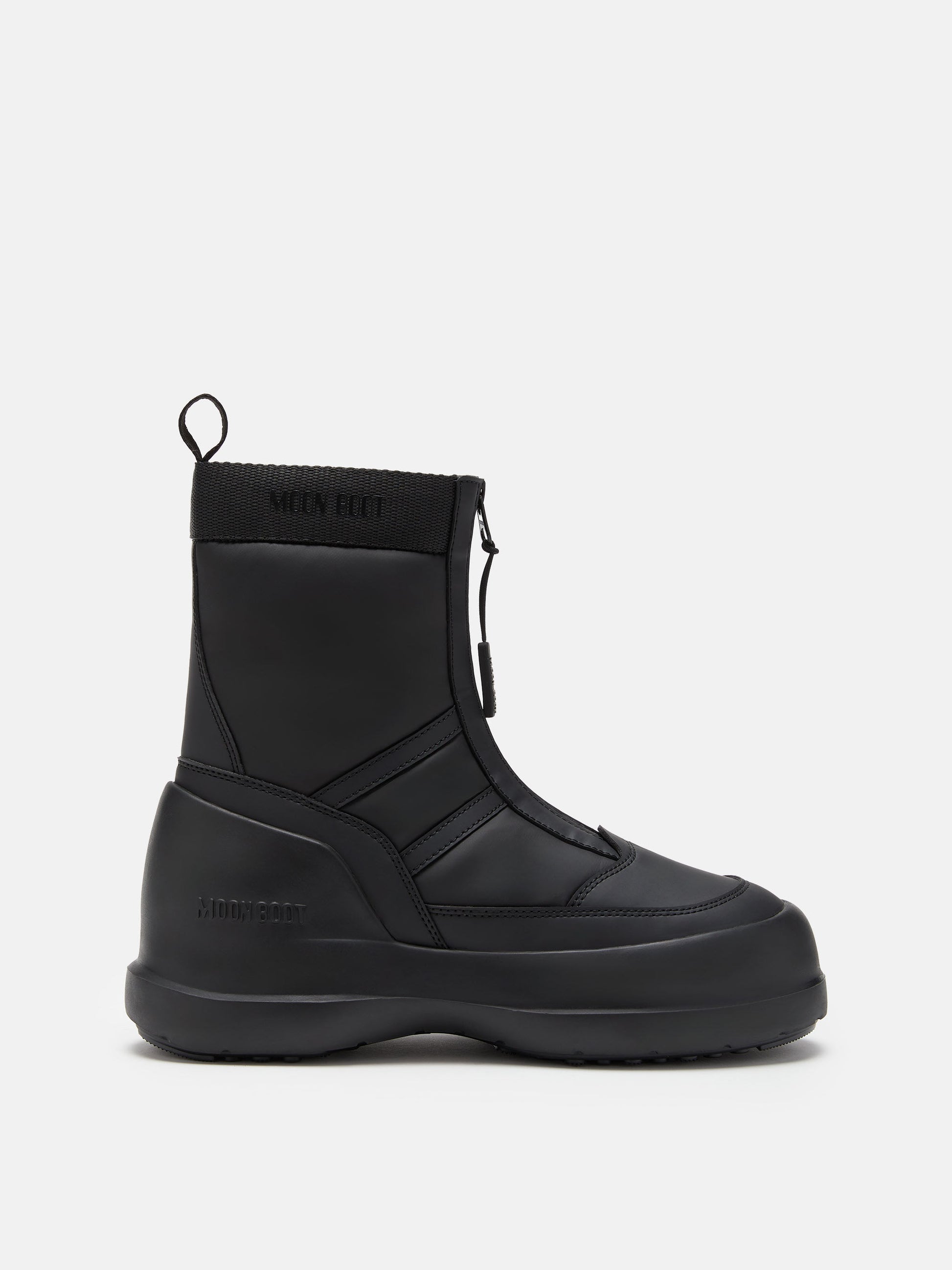 MOON BOOT LUNA BLACK ZIP BOOTS