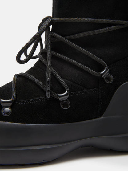 MOON BOOT LUNA BLACK SUEDE BOOTS
