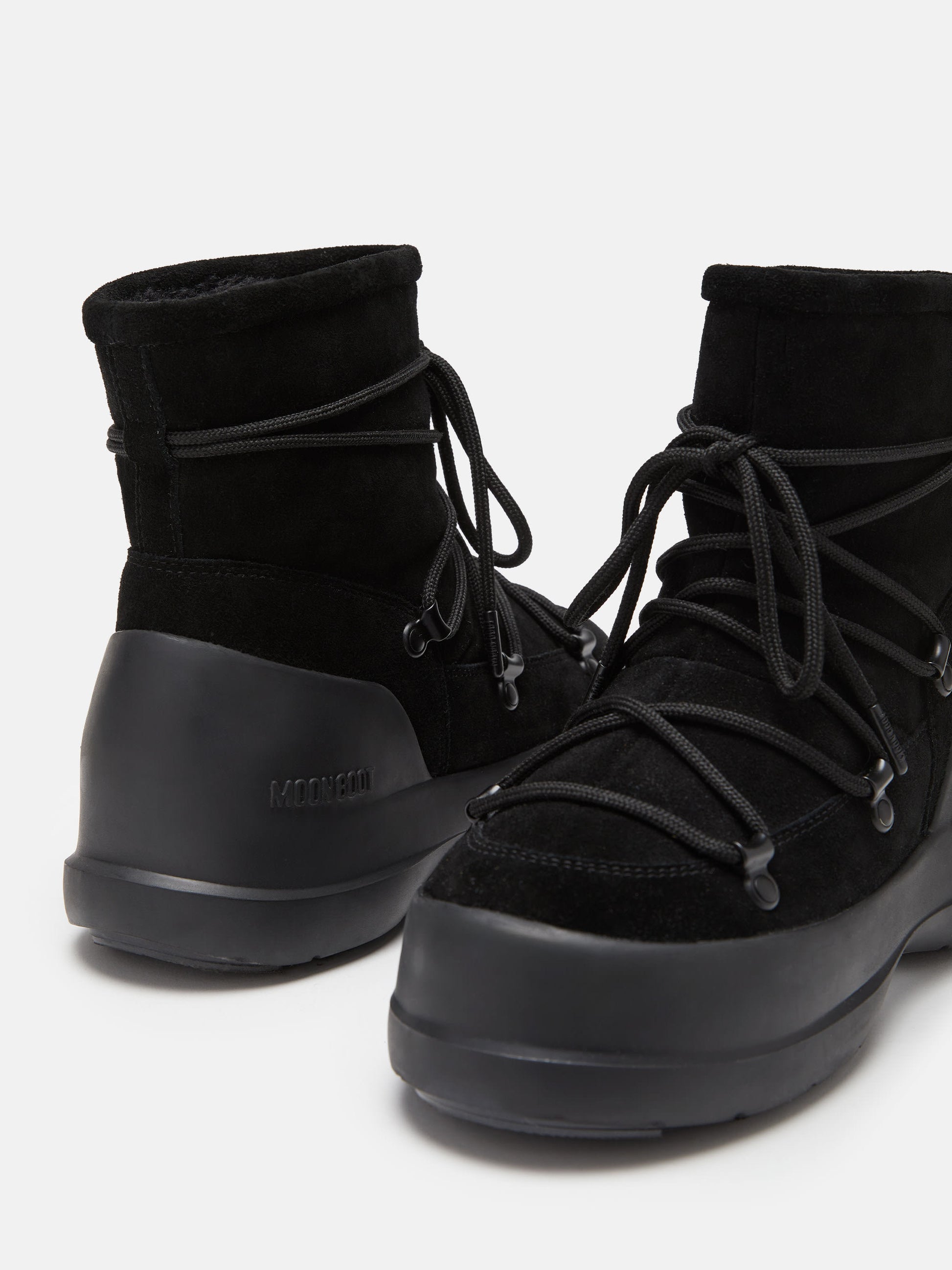 MOON BOOT LUNA BLACK SUEDE BOOTS