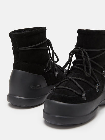 MOON BOOT LUNA BLACK SUEDE BOOTS
