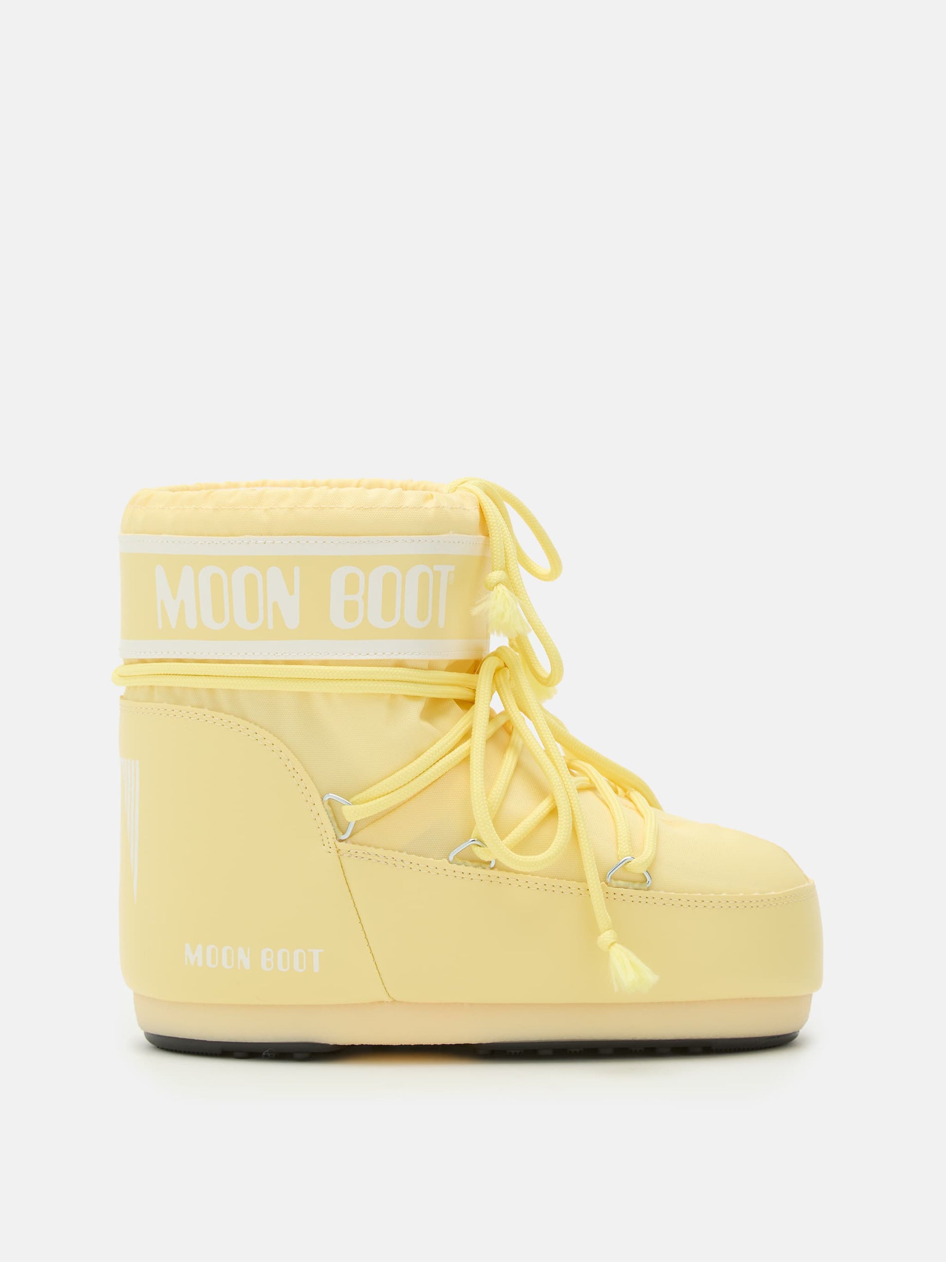 MOON BOOT ICON LOW YELLOW NYLON BOOTS
