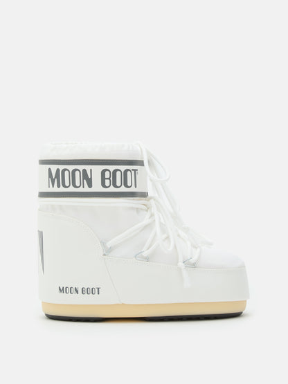 MOON BOOT ICON LOW WHITE NYLON BOOTS
