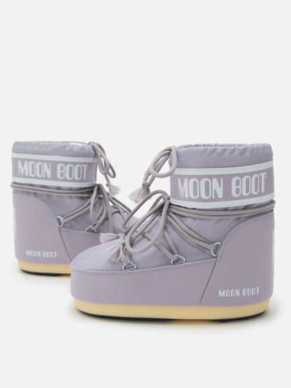 MOON BOOT ICON LOW LILAC NYLON BOOTS