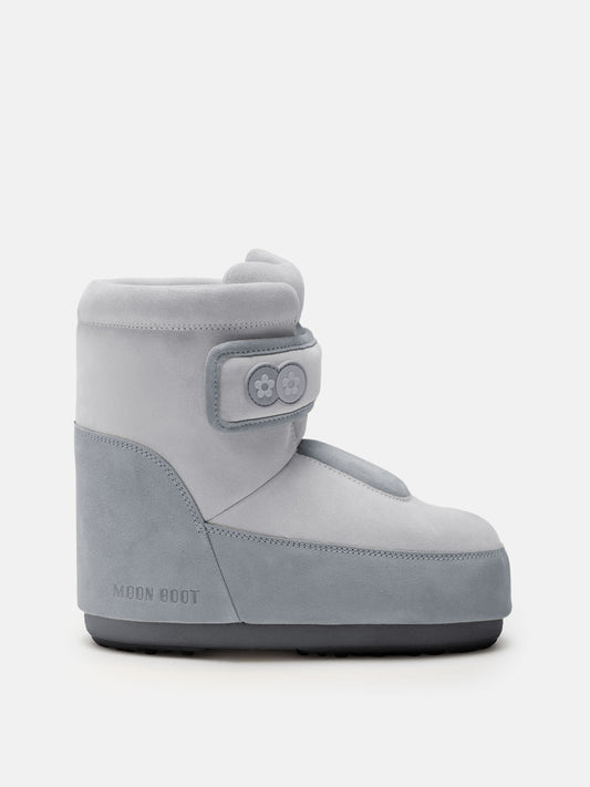 MOON BOOT MOON BOOT X VANDYTHEPINK® ICON STRAP GREY SUEDE BOOTS