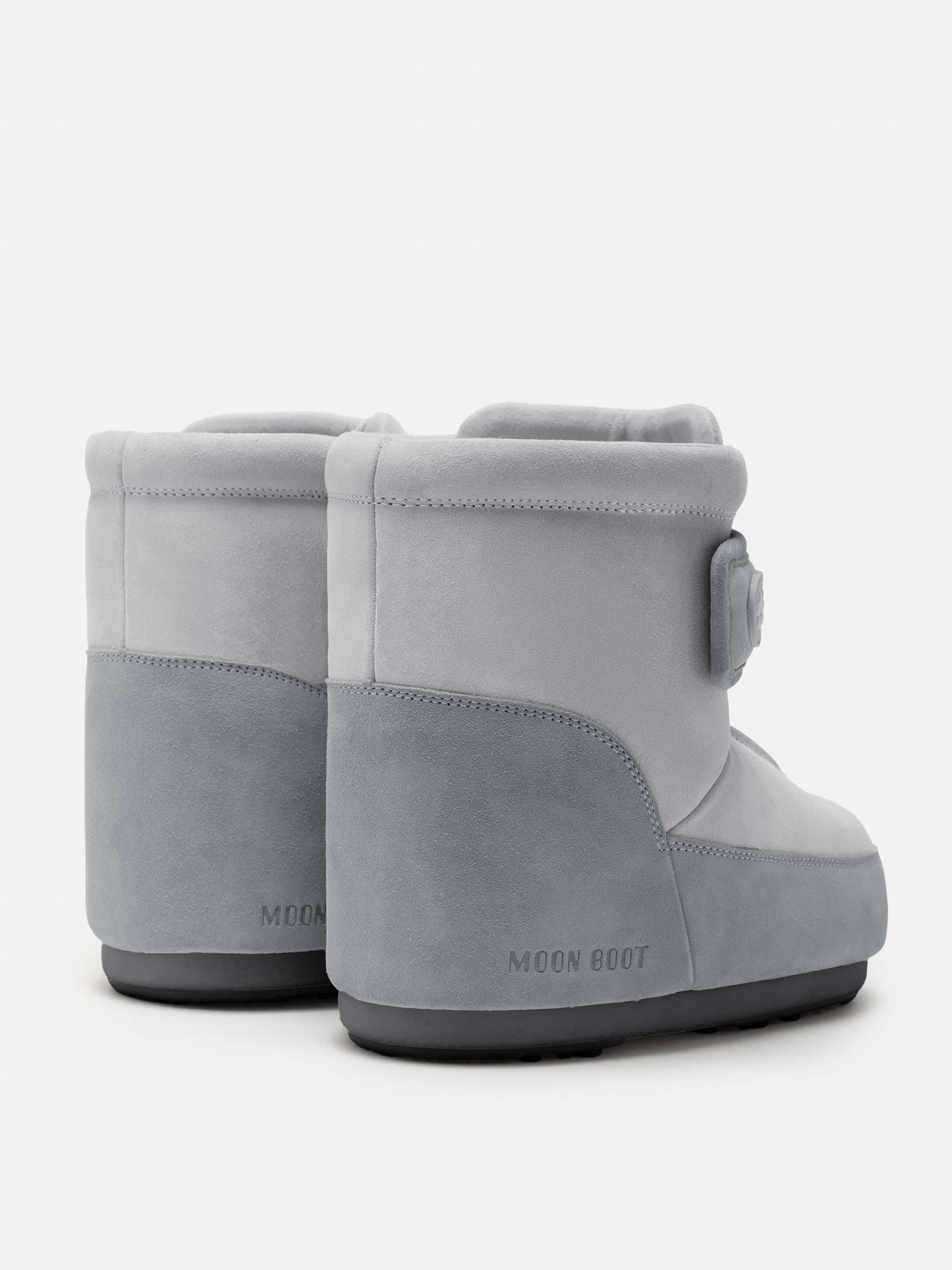 MOON BOOT MOON BOOT X VANDYTHEPINK® ICON STRAP GREY SUEDE BOOTS