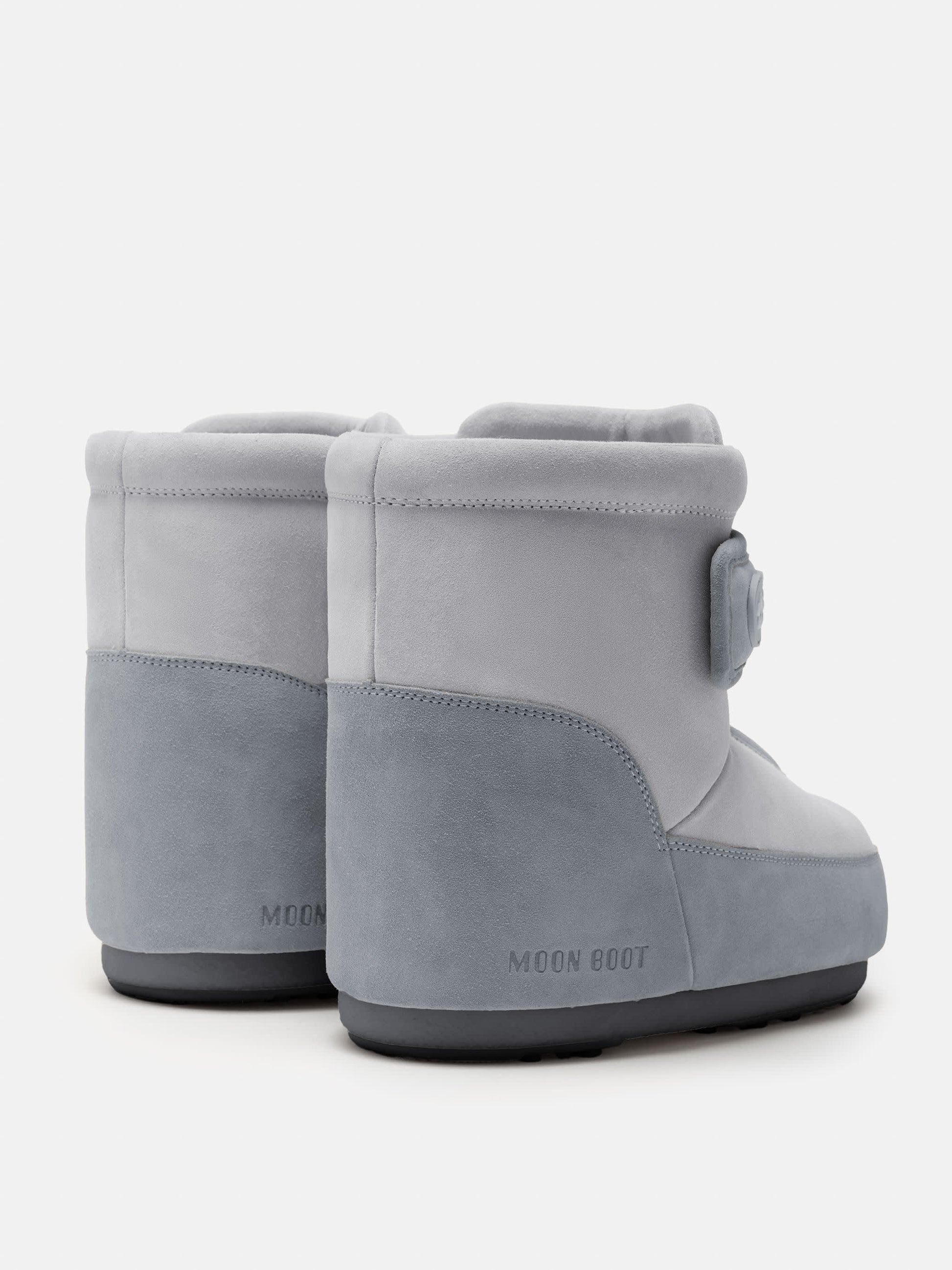 MOON BOOT MOON BOOT X VANDYTHEPINK® ICON STRAP GREY SUEDE BOOTS