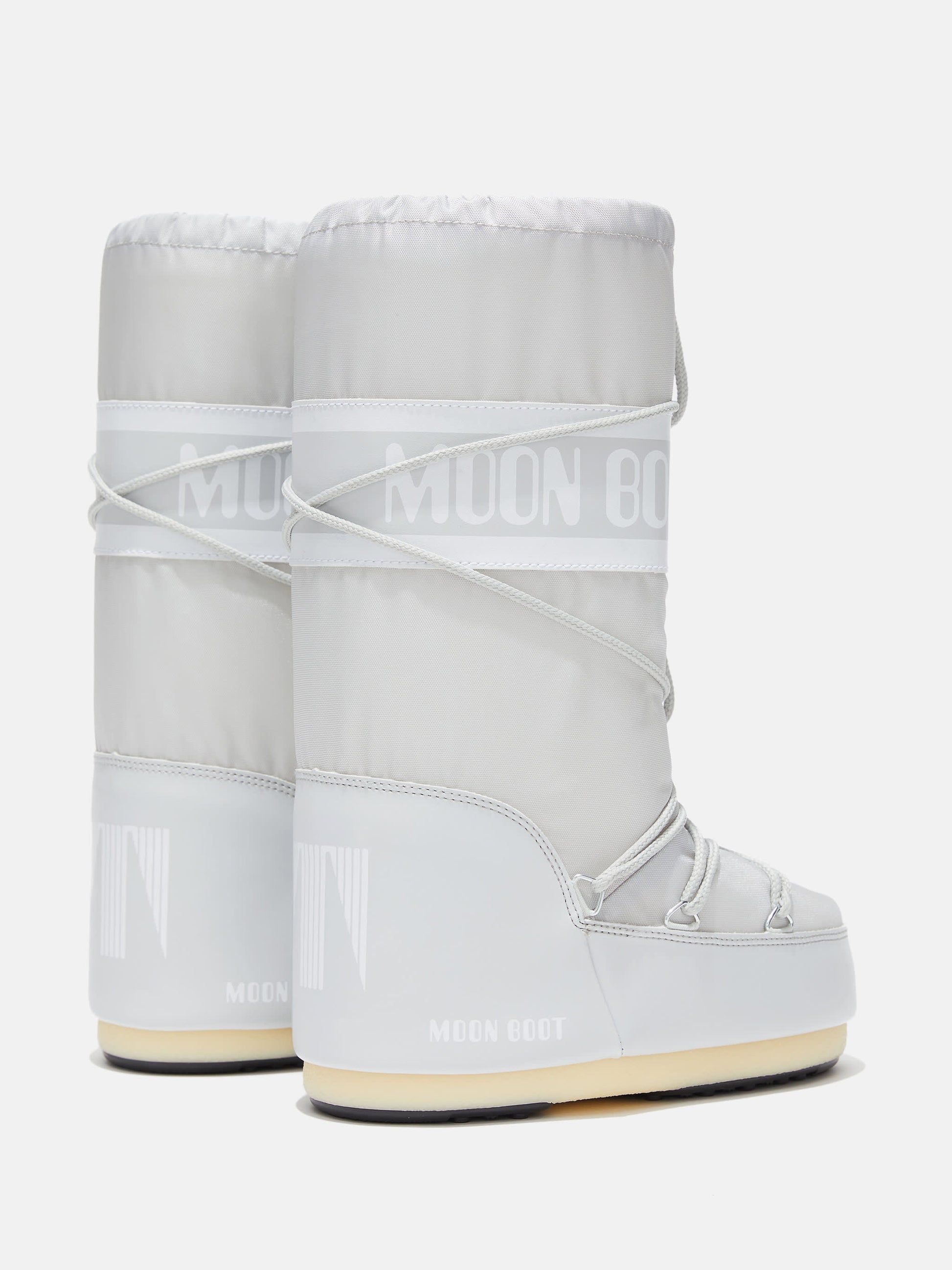 MOON BOOT ICON GREY NYLON BOOTS