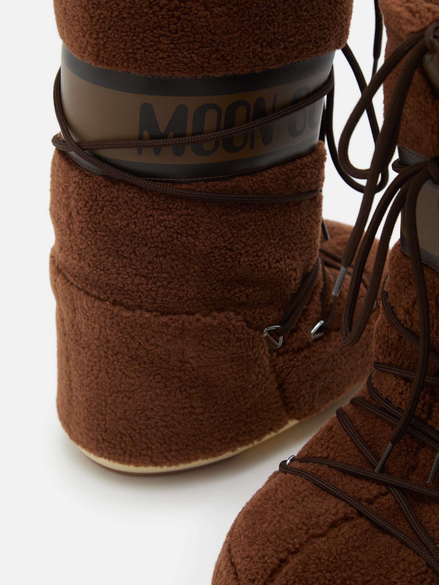 MOON BOOT ICON BROWN FLEECE BOOTS