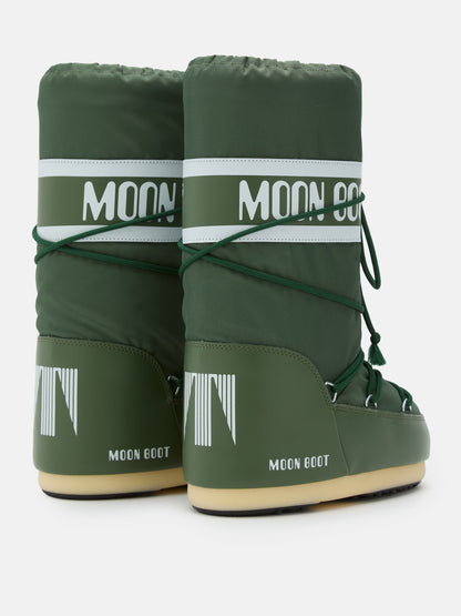 MOON BOOT ICON GREEN NYLON BOOTS
