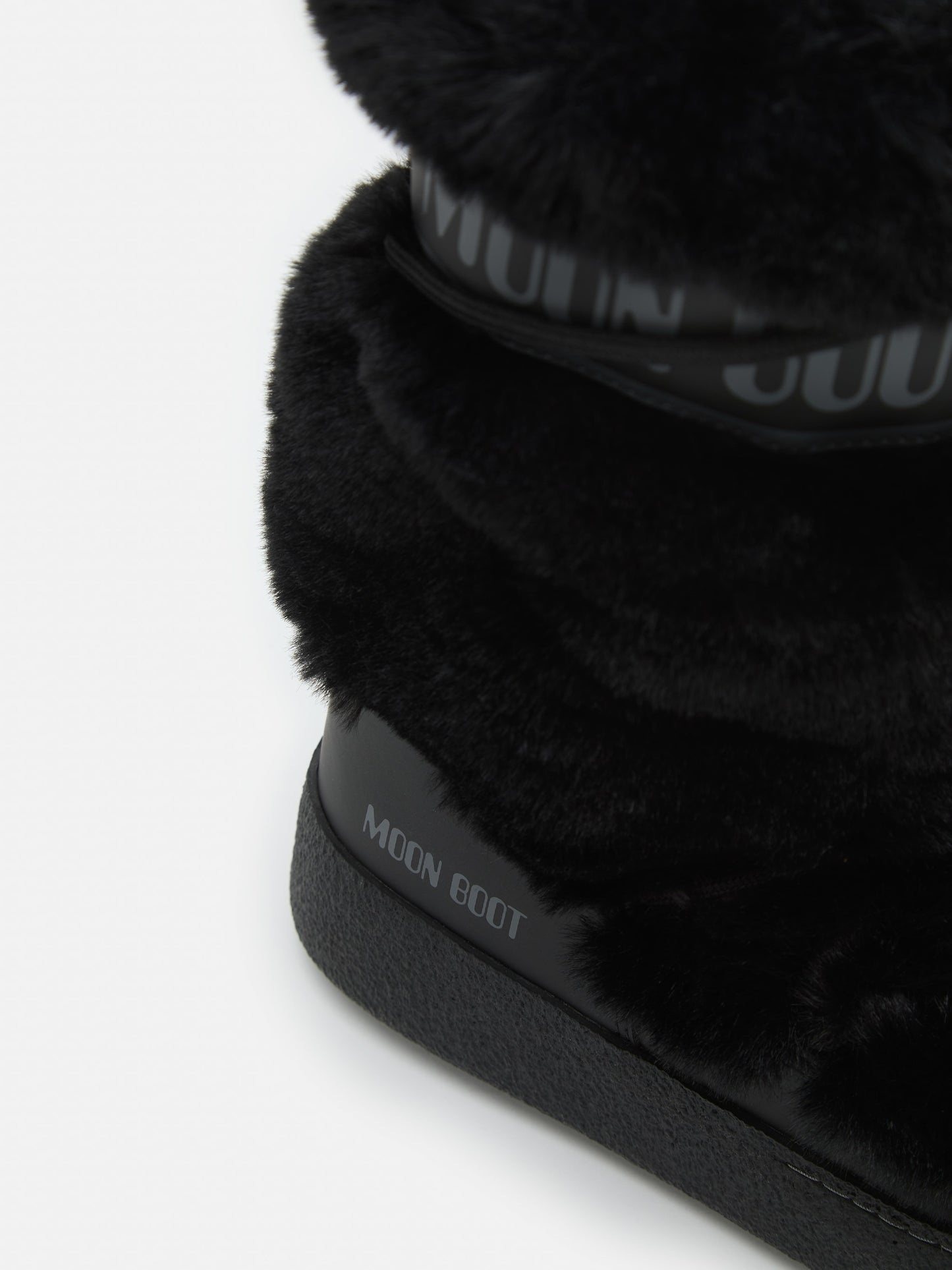 MOON BOOT LTRACK BLACK FAUX-FUR HIGH BOOTS