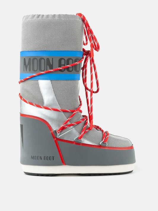 MOON BOOT ICON SPACE RACING SILVER BOOTS