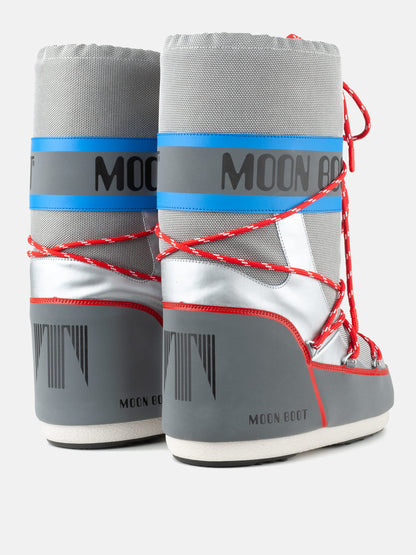 MOON BOOT ICON SPACE RACING SILVER BOOTS