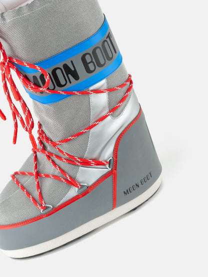 MOON BOOT ICON SPACE RACING SILVER BOOTS