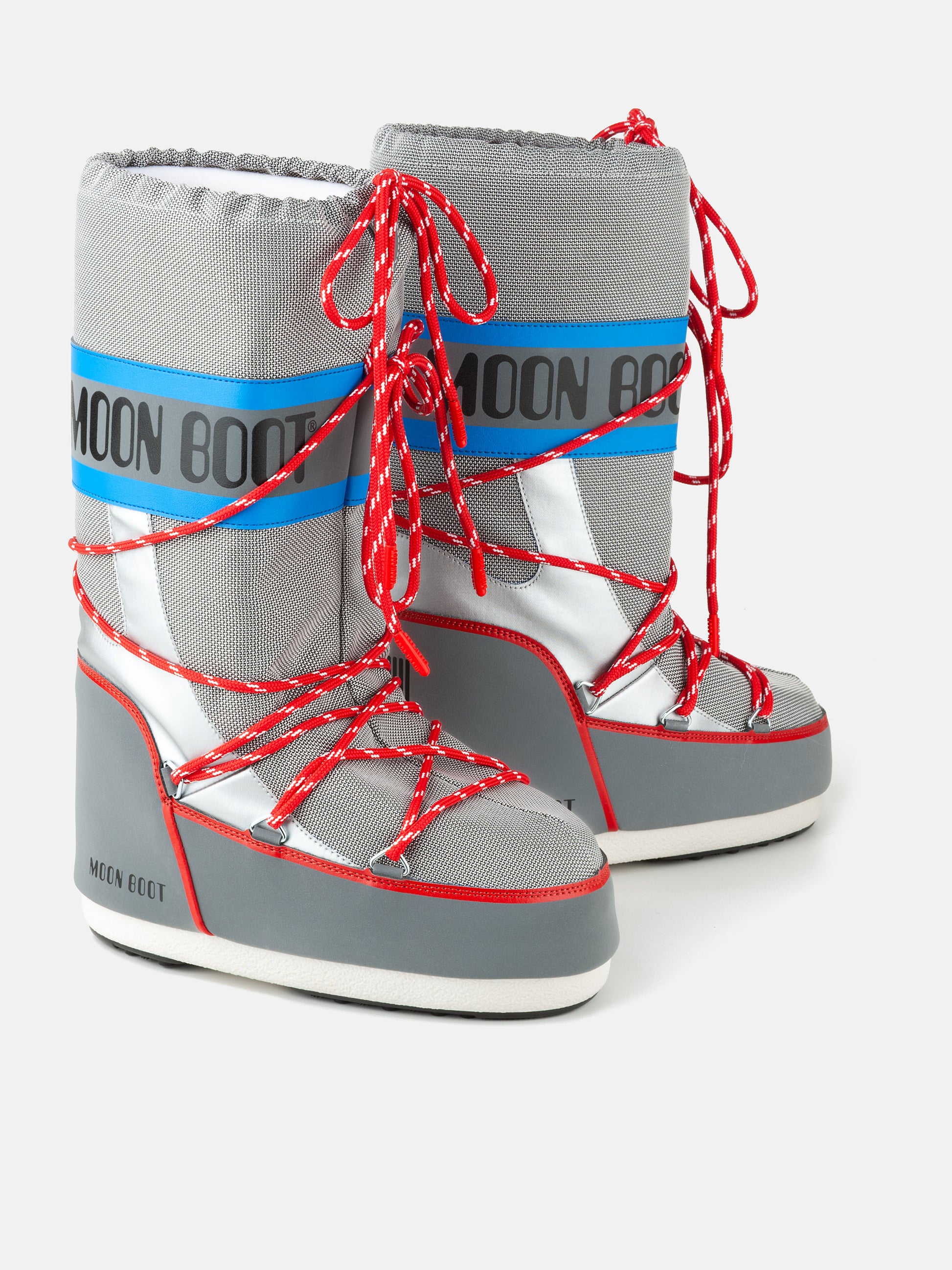 MOON BOOT ICON SPACE RACING SILVER BOOTS