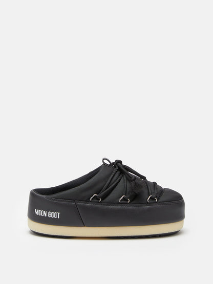 MOON BOOT EVX BLACK NYLON MULES