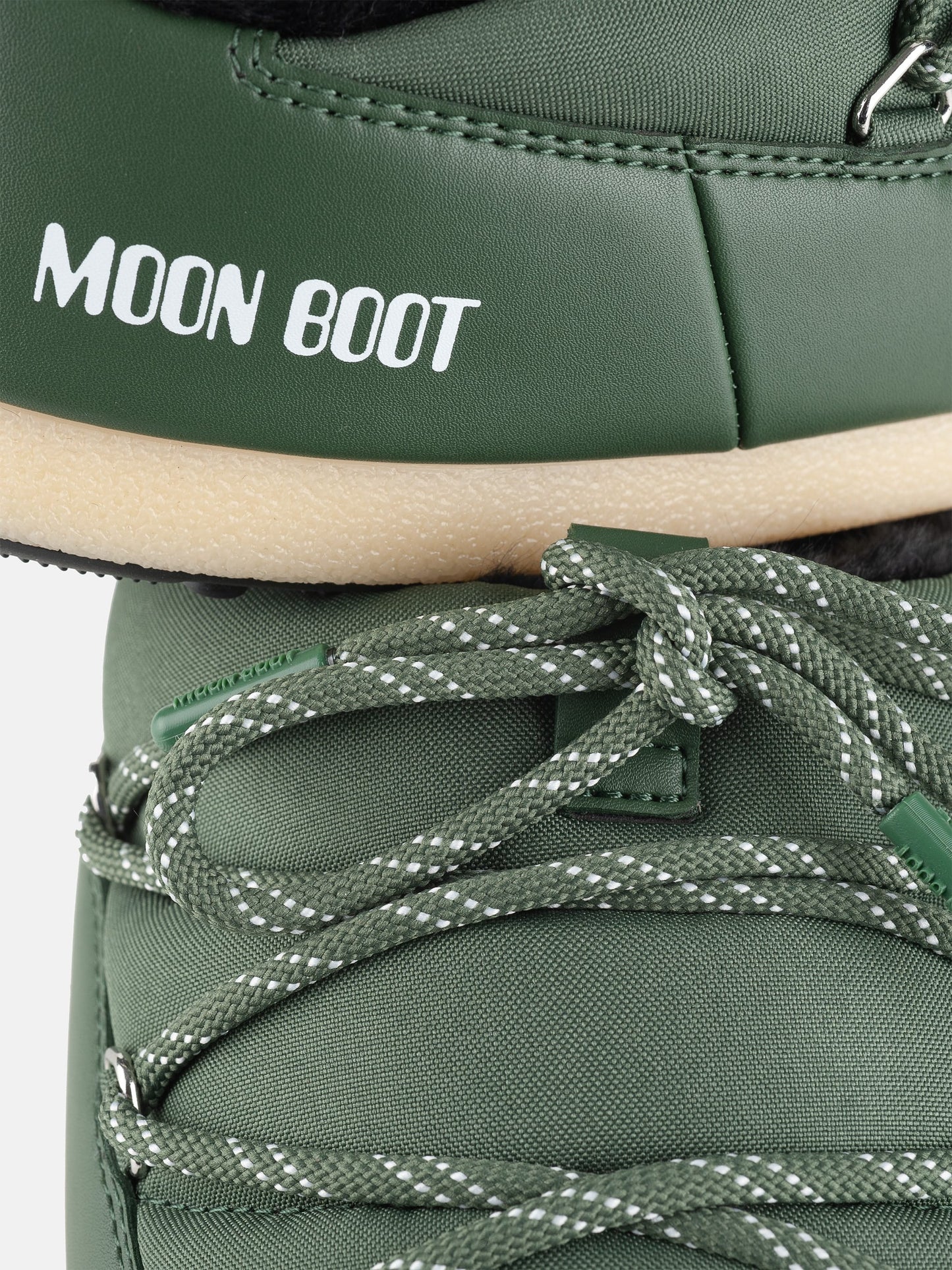 MOON BOOT EVX GREEN NYLON MULES