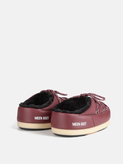 MOON BOOT EVX BURGUNDY NYLON MULES
