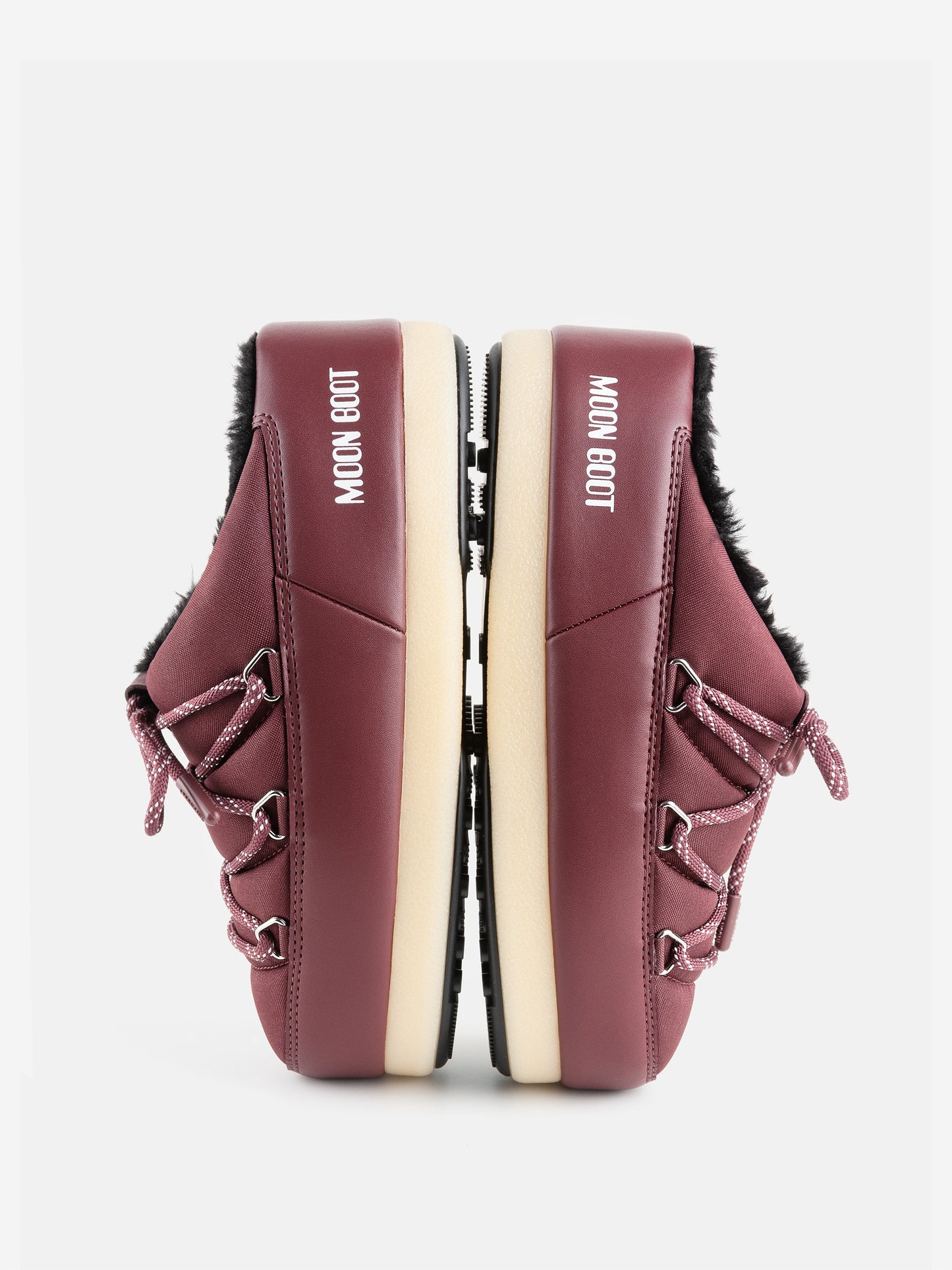 MOON BOOT EVX BURGUNDY NYLON MULES