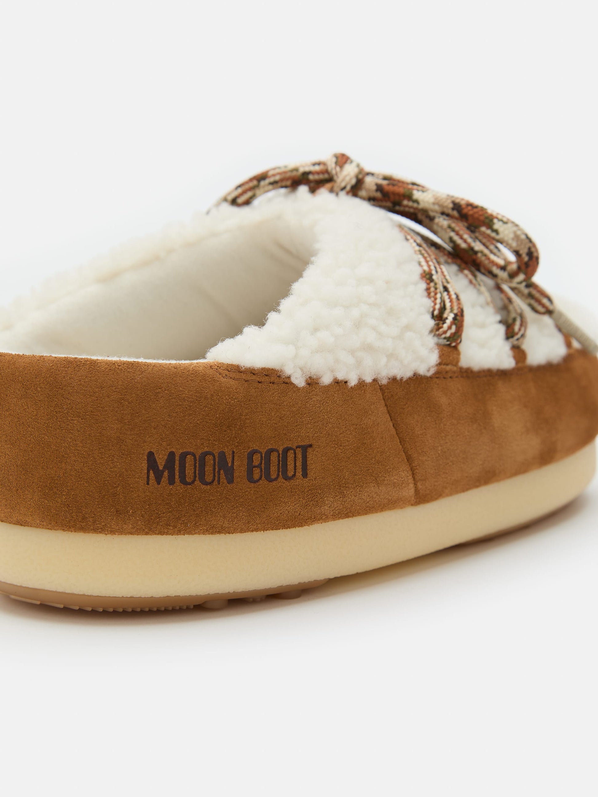 MOON BOOT EVX BROWN SHEARLING MULES