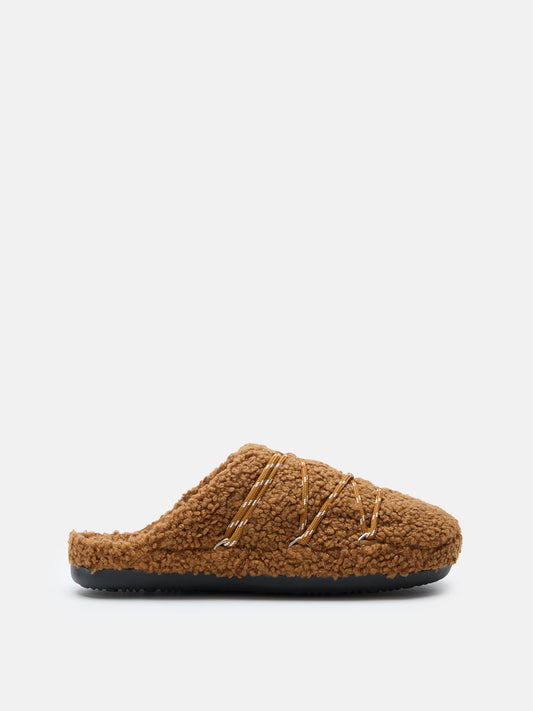 MOON BOOT TEDDY SLIPPER BROWN