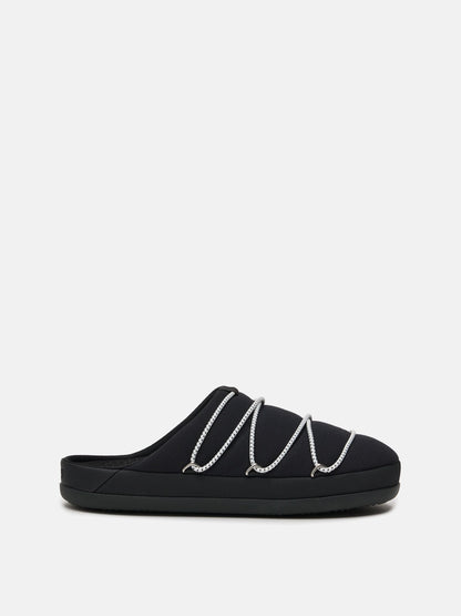 MOON BOOT SOFT SLIPPER BLACK