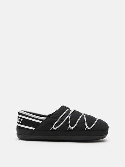 MOON BOOT ICON SLIPPER BLACK