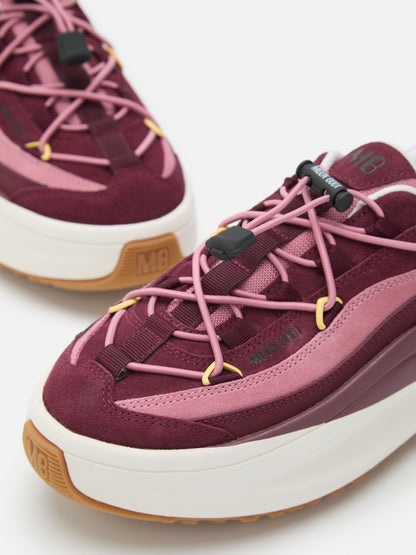 MOON BOOT MOON247 XLACE BURGUNDY & PINK SNEAKERS