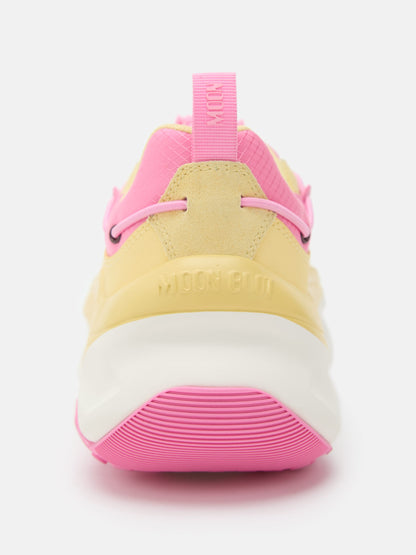 MOON BOOT MOON247 XLACE YELLOW & PINK SNEAKERS