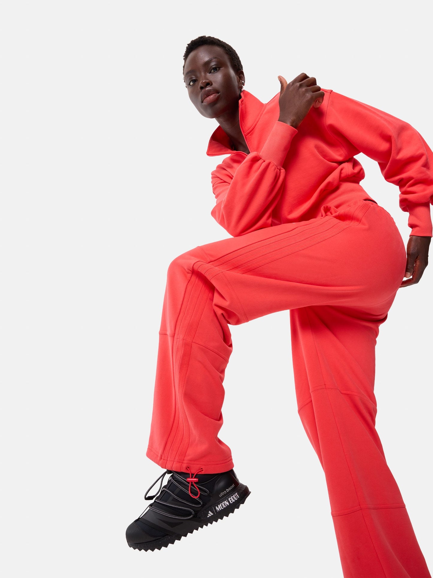 MOON BOOT ADIDAS X MOON BOOT RED TRACKSUIT PANTS