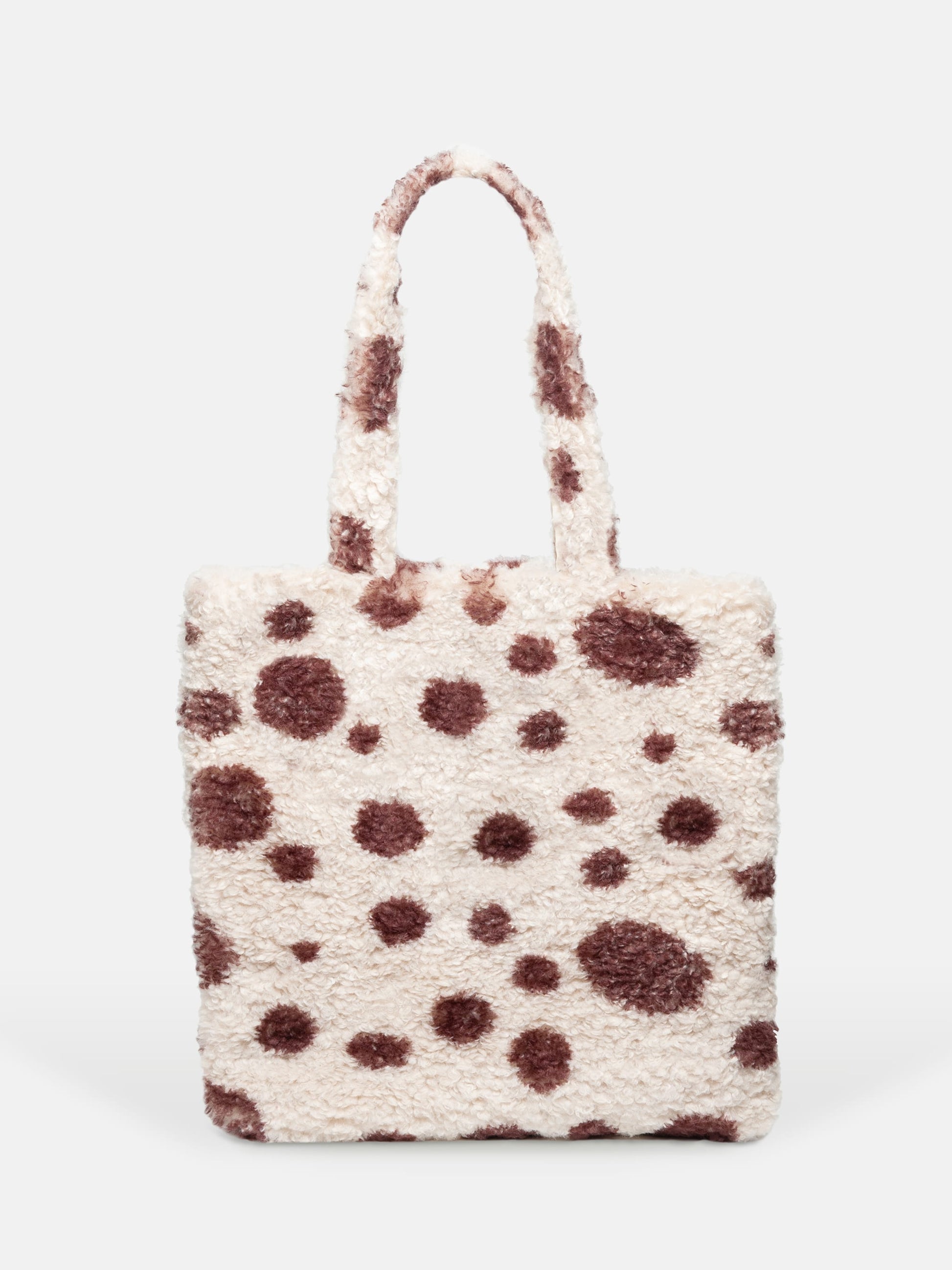 MOON BOOT BROWN FURRY TOTE BAG