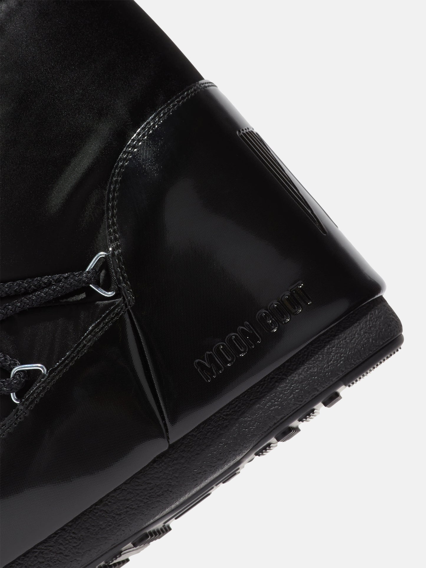 MOON BOOT ICON GLANCE BLACK SATIN BOOTS