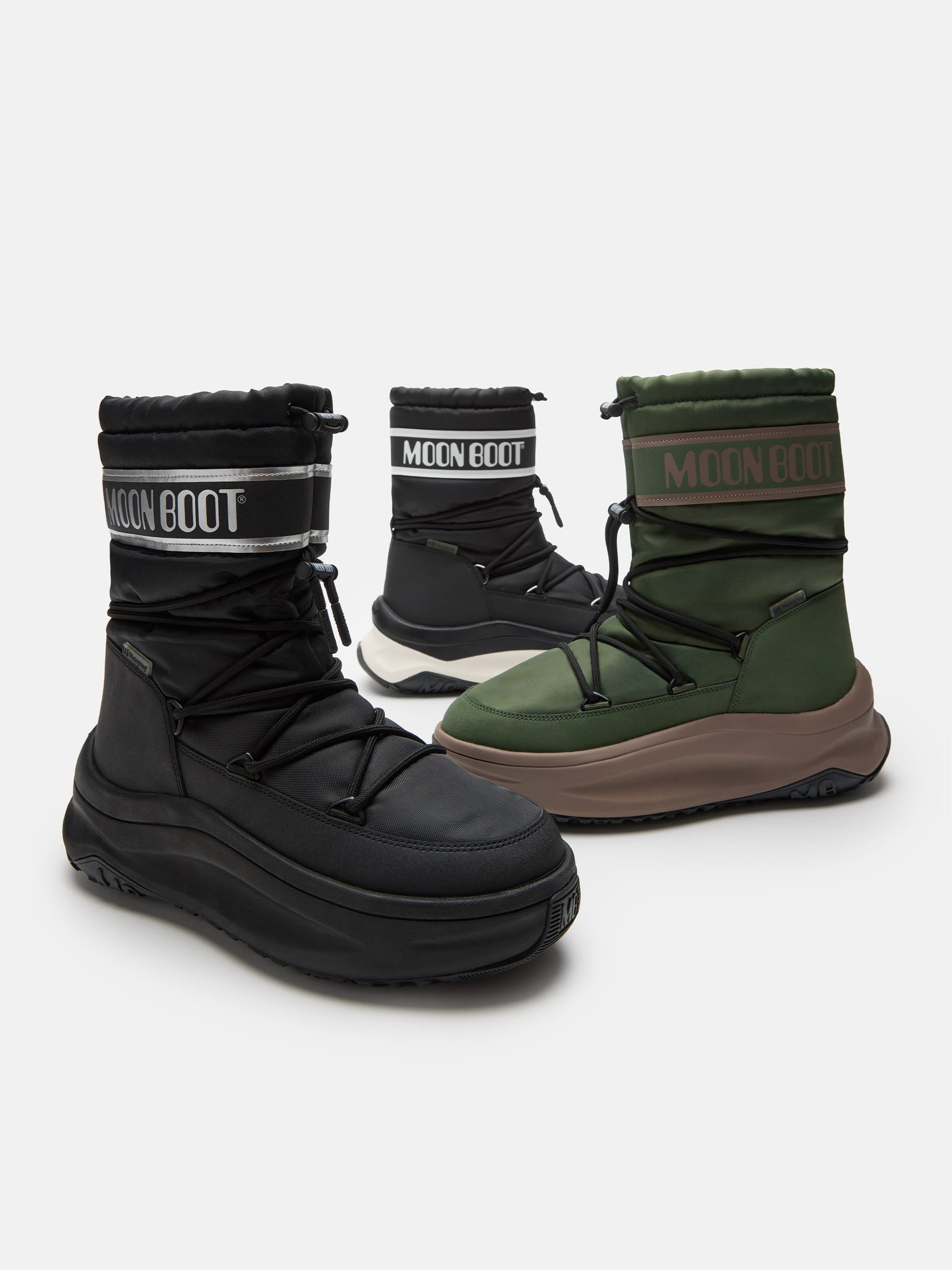 MOON BOOT MOON247 BLACK & SILVER POLAR BOOTS