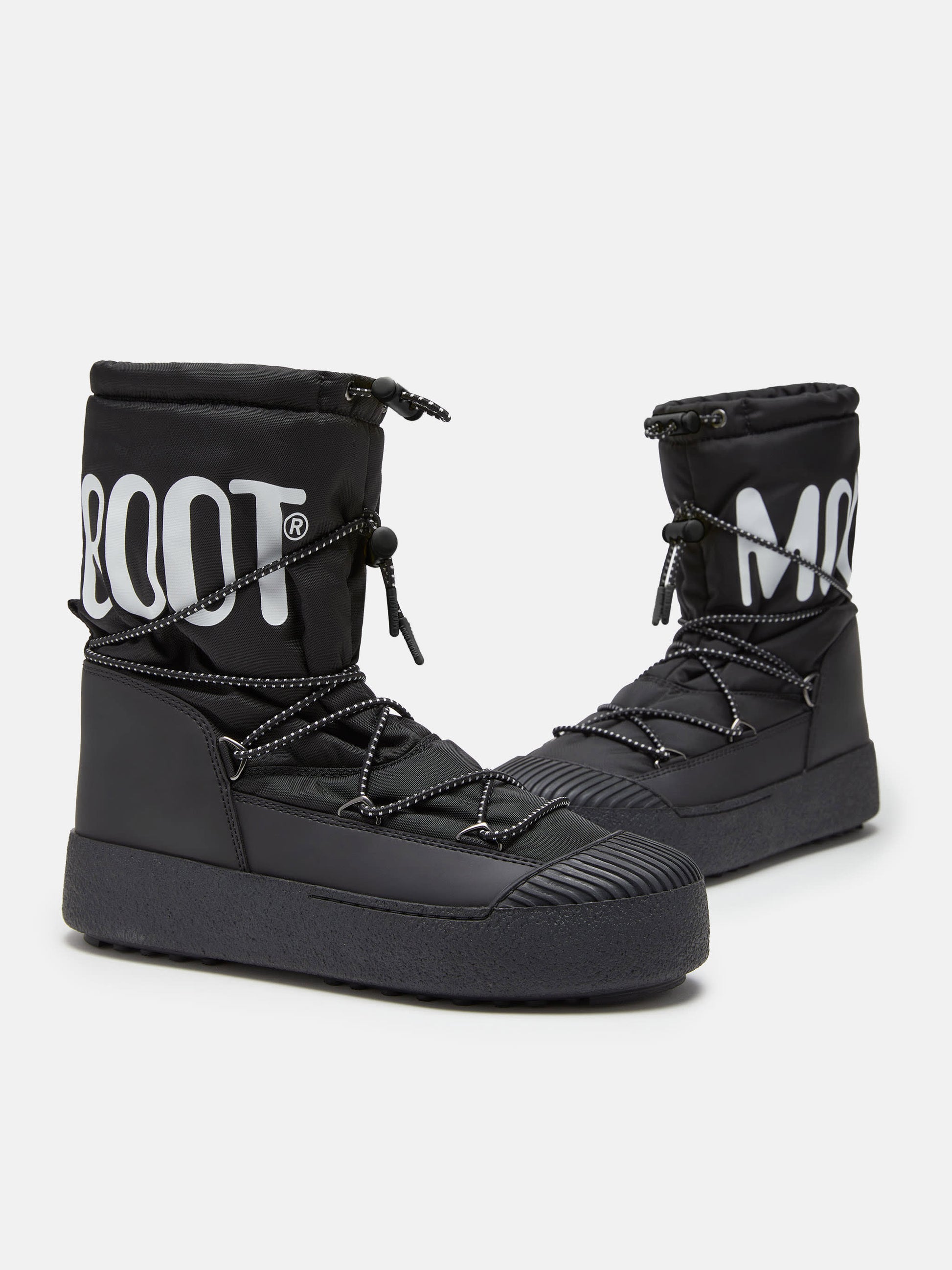 MOON BOOT MTRACK POLAR BLACK NYLON BOOTS