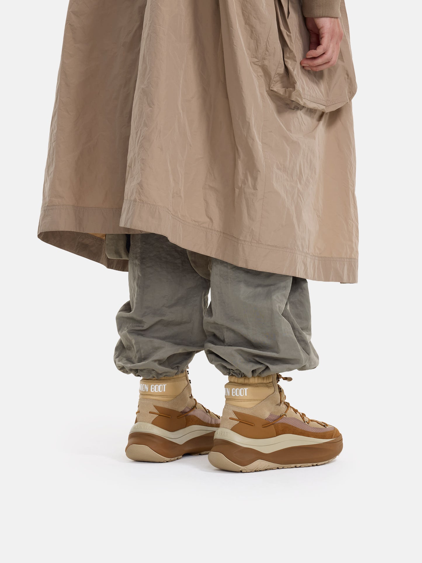 MOON BOOT MOON247 BROWN XLACE MID SNEAKERS
