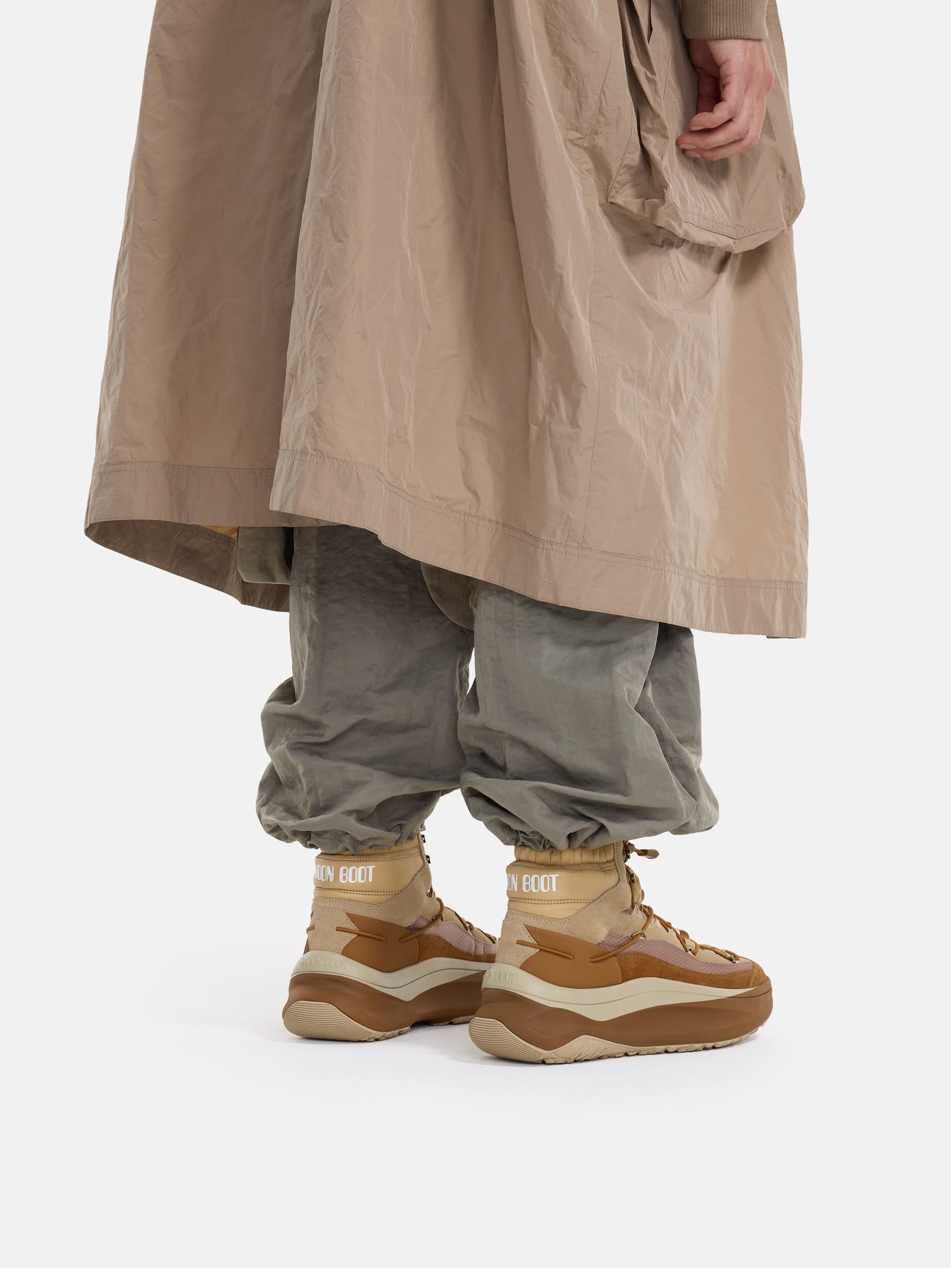 MOON BOOT MOON247 BROWN XLACE MID SNEAKERS