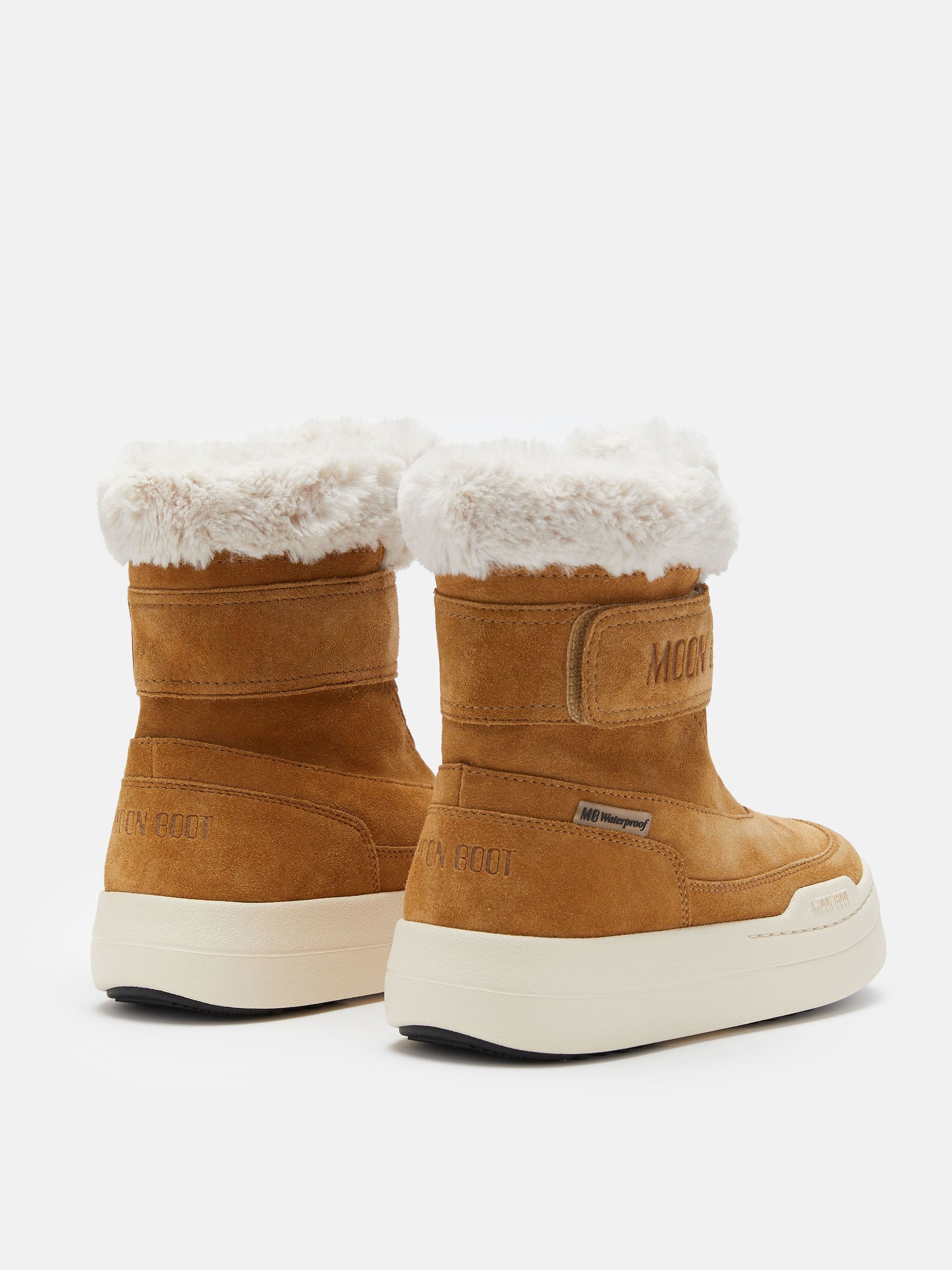 MOON BOOT JUNIOR PARK STRAP BROWN SUEDE BOOTS