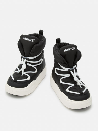 MOON BOOT JUNIOR PARK BLACK LACE MID BOOTS